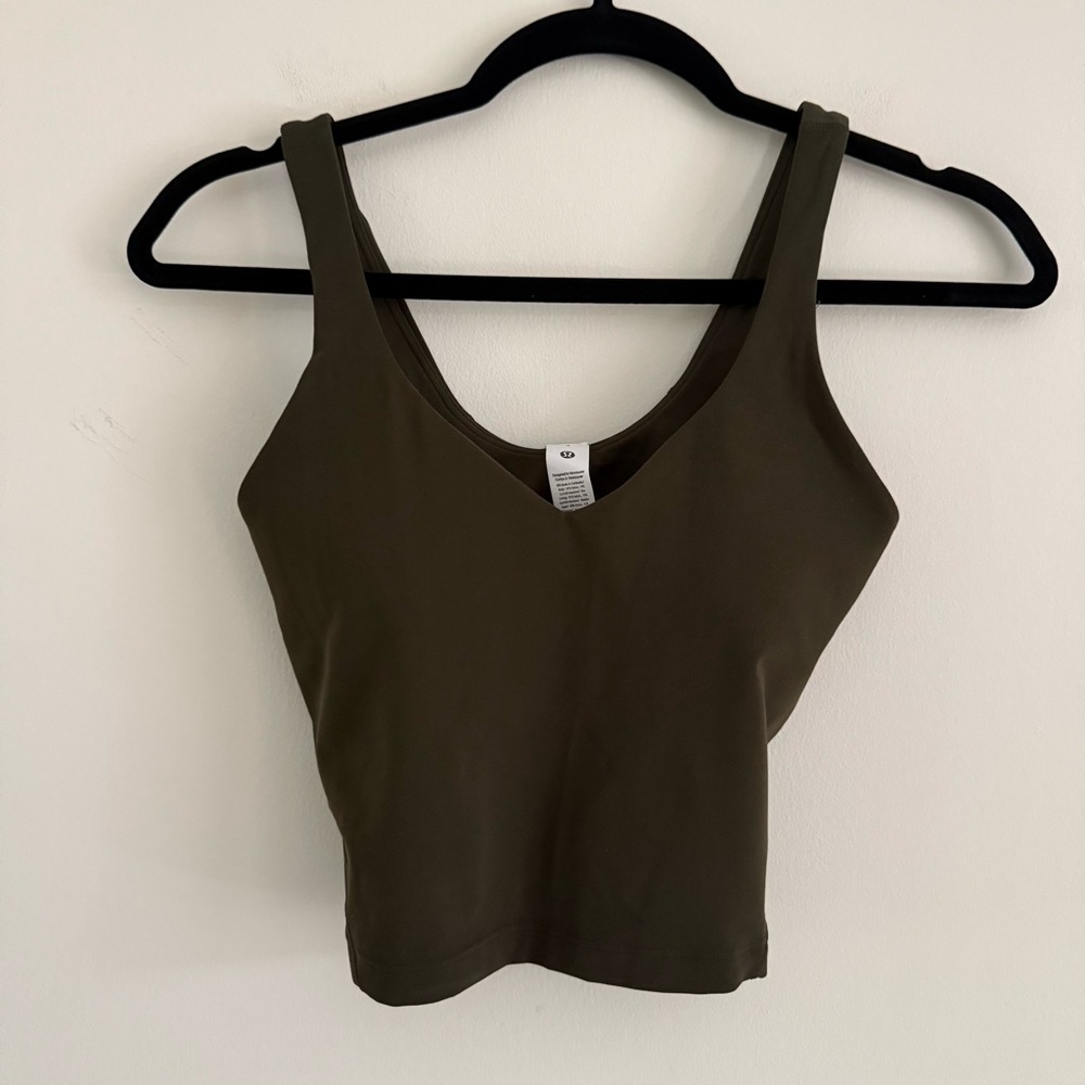 Lululemon Align Tank Top Army Green Size 4 NWOT